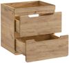 Waschtischunterschrank 121 cm mit 2 Keramibecken LUTON-56-CRAFT Wotan Eiche Nb. B/H/T ca. 121/76/46 cm Bild 2