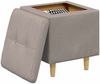 vidaXL Aufbewahrungsottomane mit Kissen Taupe 40 x 40 x 45 cm Stoff 876807 Bild 3