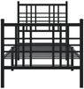 vidaXL Bettgestell mit Kopf- und Fußteil Metall Schwarz 80x200 cm 376333 Bild 4
