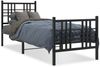 vidaXL Bettgestell mit Kopf- und Fußteil Metall Schwarz 80x200 cm 376333 Bild 2