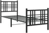 vidaXL Bettgestell mit Kopf- und Fußteil Metall Schwarz 80x200 cm 376333 Bild 3