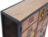 Apothekerkommode HWC-L38, Schubladenschrank Kommode Regal Schubladen, Metall Tanne Holz, Vintage Shabby-Look 120x62x33cm Bild 5