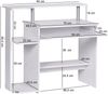 Computertisch WL1.153 Weiß 94 x 90,5 x 48,5 cm Laptop Tisch Modern mit Tastaturauszug, PC-Tisch mit Drucker-Ablage platzsparend, Schreibtisch für kleine Räume mit Ablage, Laptoptisch Klein Bild 4