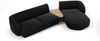Micadoni Modulares Sofa Miley mit Recamiere 3-Sitzer Rechts Chenille Haga Schwarz Bild 2