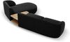 Micadoni Modulares Sofa Miley mit Recamiere 3-Sitzer Rechts Chenille Haga Schwarz Bild 4