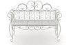 Gartenbank LENAR - Metall Weiß 128x46x94 cm | Metallbank Garten 2 Seitzer Bank Terrasse Vintage Antik Gartenbank Bild 2
