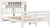 vidaXL Massivholzbett mit Regal ohne Matratze Weiß 150x200 cm Kiefer 3309966 Bild 3