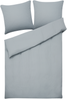Bettwäsche-Set Streifenmuster AVONDALE 155x220 cm Baumwoll-Satin Grau Bild 5