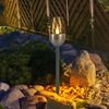 6x LED Außenleuchte, Solarlampe, Metall, schwarz, H 38 cm Bild 2