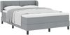 vidaXL Boxspringbett mit Kopfteil Hellgrau 160 x 200 cm Stoff 3340031 Bild 2