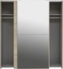 Schwebetürenschrank >WHITE KISS< 2 Türen, Sonoma Eiche Dekor / Spiegel - 170,3x190,5x61,2cm (B/H/T) Bild 3