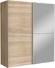 Schwebetürenschrank >WHITE KISS< 2 Türen, Sonoma Eiche Dekor / Spiegel - 170,3x190,5x61,2cm (B/H/T) Bild 4
