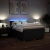 vidaXL Boxspringbett mit Matratze Schwarz 140x190 cm Stoff 3288970 Bild 5