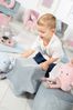 roba Kinderhocker 'Lil Sofa' - Sternform - Samtstoff - Sky / Hellblau Bild 3