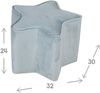 roba Kinderhocker 'Lil Sofa' - Sternform - Samtstoff - Sky / Hellblau Bild 4
