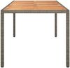 vidaXL Gartentisch 190x90x75 cm Poly Rattan und Akazienholz Grau 316723 Bild 4