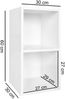 Wohnling Standregal, Bücherregal mit 2 Ablagefächern, weiß, Holz 30 x 60 x 30 cm Bild 3