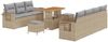 vidaXL Garten-Sofa-Set mit Kissen 10 pcs Beige und Hellgrau 3363662 Bild 2