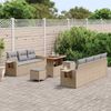 vidaXL Garten-Sofa-Set mit Kissen 10 pcs Beige und Hellgrau 3363662 Bild 3