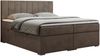 Boxspringbett, Matratze und Topper, zwei Bettkästen - LOPE - 120x200cm - Braun Velours - H3 Bild 3