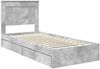 vidaXL Aufbewahrungsbett Beton Grau 75 x 190 cm Holzwerkstoff 3410281 Bild 4