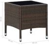 vidaXL Gartentisch Braun 40x40x45 cm Poly Rattan 45900 Bild 5