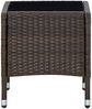 vidaXL Gartentisch Braun 40x40x45 cm Poly Rattan 45900 Bild 3