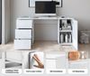 Home affaire Schreibtisch Vera, Computertisch mit LED-Beleuchtung (1-St), Bürotisch mit LED, Push-to-Open, 3 Schubladen & Stauraum Bild 3