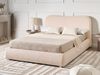 Bett mit Stauraum BLAGNAC Bouclé Hellbeige 140 x 200 cm Bild 3