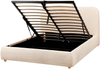Bett mit Stauraum BLAGNAC Bouclé Hellbeige 140 x 200 cm Bild 4