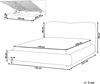 Bett mit Stauraum BLAGNAC Bouclé Hellbeige 140 x 200 cm Bild 2