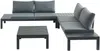 Vente-unique - RISILI Gartensitzgruppe Metall Grau - B 68 cm x H 64 cm x L 166 cm Bild 3