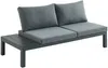 Vente-unique - RISILI Gartensitzgruppe Metall Grau - B 68 cm x H 64 cm x L 166 cm Bild 4