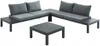 Vente-unique - RISILI Gartensitzgruppe Metall Grau - B 68 cm x H 64 cm x L 166 cm Bild 2