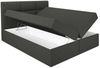 A&J MöbelLand GmbH Boxspringbett GRIM mit Bettkasten, Topper und gepolstertem Kopfteil. (Boxspringbett mit Bettkasten und gepolstertem Kopfteil. Inclusive Topper!, TOP ANGEBOT), Länge 208cm Höhe 106 cm Bild 2