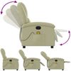 vidaXL Massagesessel Creme Echtleder 371795 Bild 5