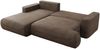 Ecksofa OVO mit schlaffunktion und bettkasten, Wellenfeder, lose Kissen, L-form 271x195 cm - Braun Velvet - linke Seite Bild 5