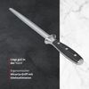 Meisterkoch Wetzstahl zum schärfen von Messern | 32,5 cm aus rostfreiem deutschen Edelstahl | ergonomischer Micarta-Griff mit Fingerschutz, 3-fach vernietet Bild 3