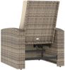 vidaXL Gartensessel Verstellbar mit Kissen Hellbraun Poly Rattan 364103 Bild 5
