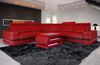 Mini Couch Positano L Form in Leder - Ledermix - rot-schwarz Bild 2