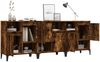 vidaXL Sideboards 3 Stk. Räuchereiche 60x35x70 cm Holzwerkstoff 3185748 Bild 4