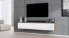 AX LIVING TV Bank Loriano 2x100cm Lowboard Eiche Wotan/weiß Hochglanz Bild 3