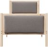 vidaXL Bettrahmen mit Kopfteil Taupe 75 x 190 cm Stoff 878372 Bild 5
