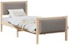 vidaXL Bettrahmen mit Kopfteil Taupe 75 x 190 cm Stoff 878372 Bild 2