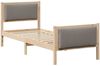 vidaXL Bettrahmen mit Kopfteil Taupe 75 x 190 cm Stoff 878372 Bild 3