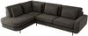 CALENO L-Form Ecksofa 317x225 cm, Massivholz-Rahmen & Wellenfedern, Sitzhöhe 51 cm, modernes Polstersofa rückenecht bezogen & freistehend - Dunkelgrau Velvet - Links Seite Bild 5