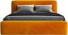 Polsterbett LUMO 180x200 mit Matratze, Bettkasten und Lattenrost. Farbe: Senf 8 Bild 3