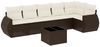 vidaXL 7-tlg. Garten-Sofagarnitur mit Kissen Braun Poly Rattan 3221402 Bild 2