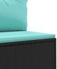 vidaXL 6-tlg. Garten-Lounge-Set mit Kissen Schwarz Poly Rattan 3308172 Bild 5