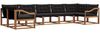 vidaXL Outdoor-Sofagarnitur mit Kissen 7 pcs Natürlich und Schwarz 3369827 Bild 2